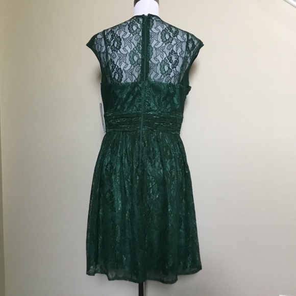 NWT $130 DECODE 1.8 Modcloth green lace dress 10 - Picture 4 of 7